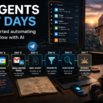 Man looks at screen - 7 agents in 7 days
